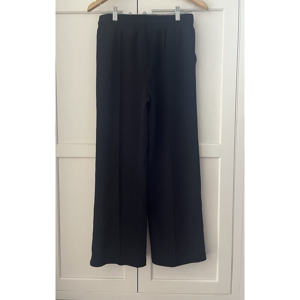 One by Chapter One Womens Pants Tie Waist High Rise Cropped Trouser Black Sz. XS - Picture 4 of 8